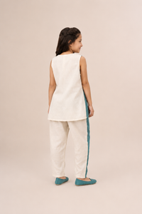Floral Embroidered Co-ord Set for Girls — Soft Viscose Ethnic Wear