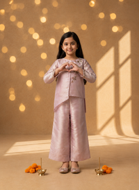 Pure Organza Embroidered Co-ord Set for Girls — Festive & Wedding Wear
