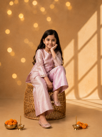 Pure Organza Embroidered Co-ord Set for Girls — Festive & Wedding Wear