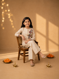 Pure Organza Co-ord Set for Girls — Embroidered Ethnic Celebration Wear