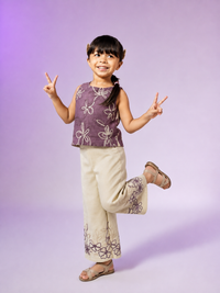 Ribbon Work Co-ord Set for Girls — Handcrafted Ethnic Festive Wear