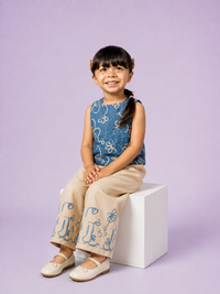 Handcrafted Ribbon Co-ord Set for Girls — Ethnic Party & Festive Wear