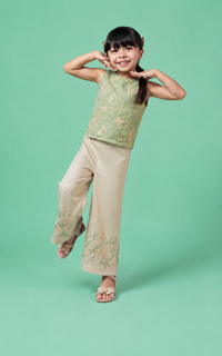 Girls' Ribbon Embellished Co-ord Set — Handwork Ethnic Festive Outfit