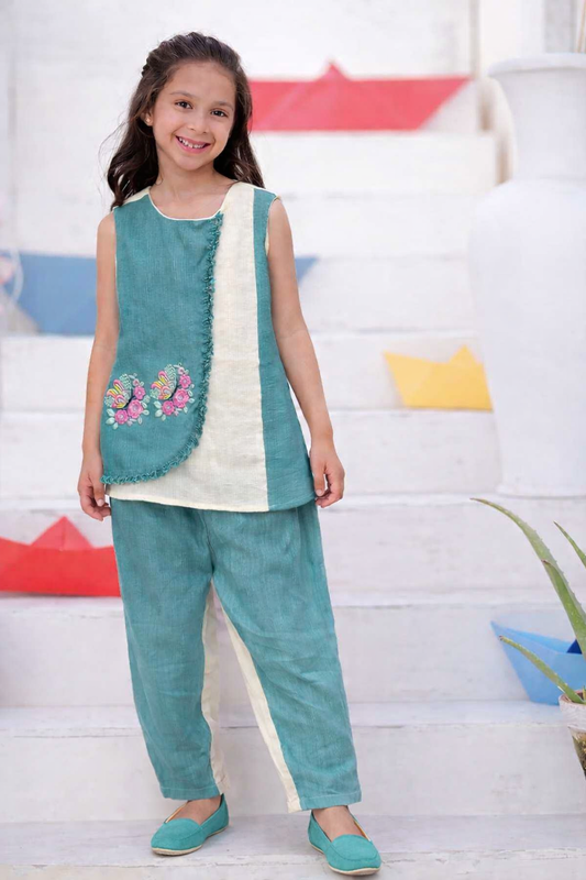 PP-001A Embroidered Viscose Wrinkle Co-ord Set