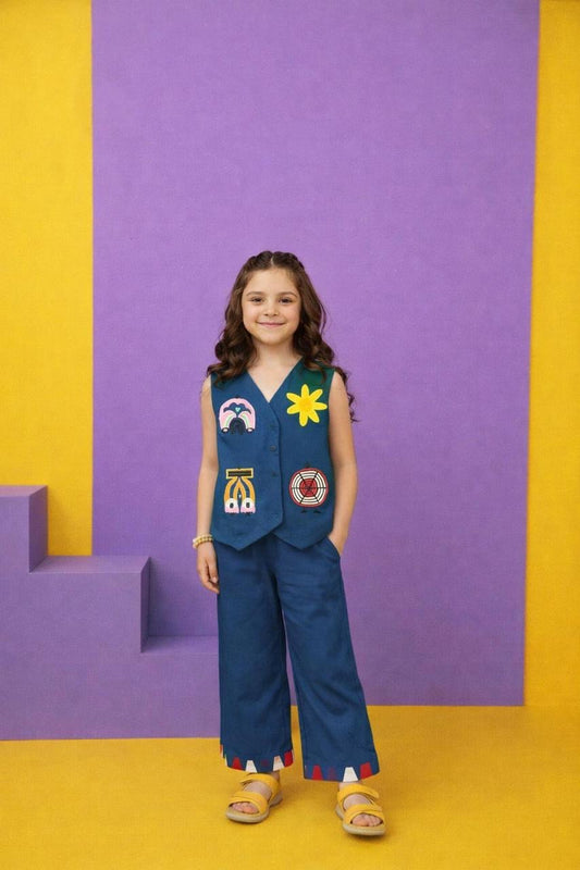 PP-006A Embroidered Viscose Rayon Waistcoat Set