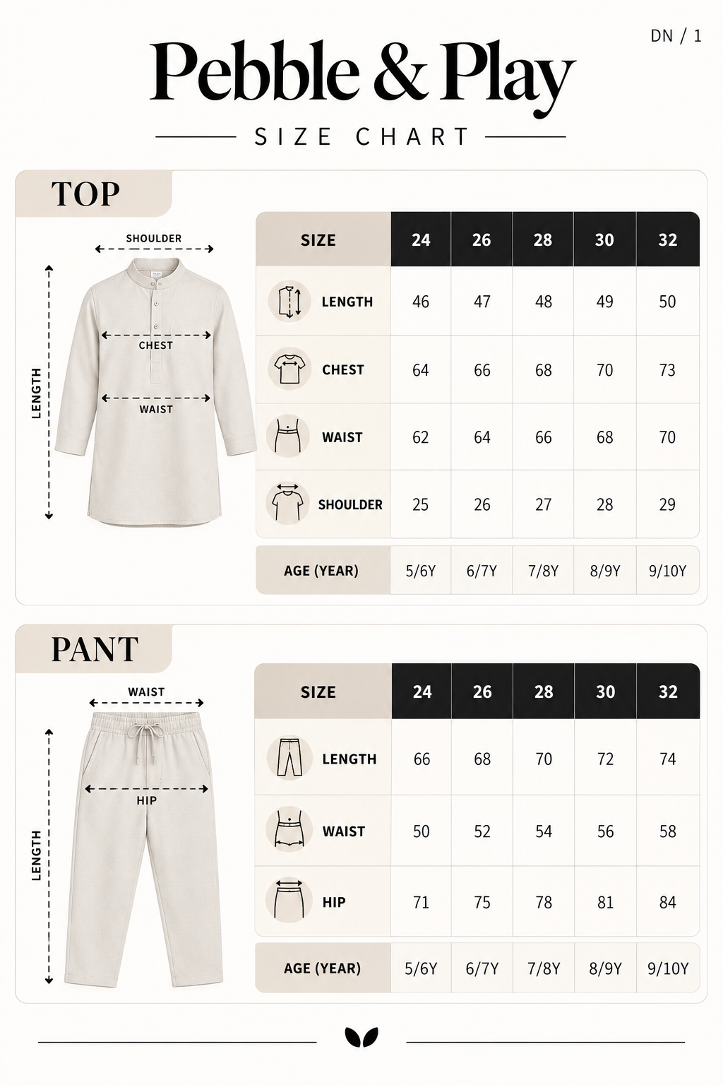Shimmer Embroidered Handwork Co-ord Set for Girls — Premium Festive Wear size chart